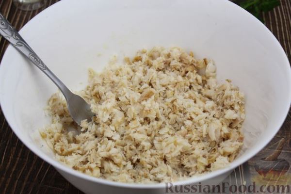 Рыбные котлеты с картофелем, сыром и зеленью