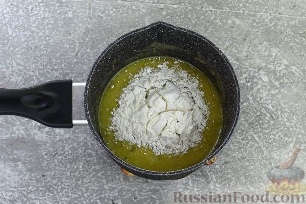 Рулет из блинов с заварным кремом