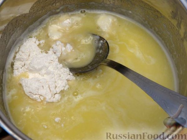 Профитроли с варёной сгущёнкой