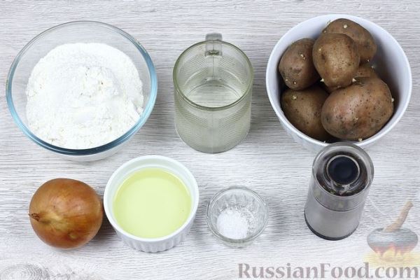 Двухслойная вертута с картошкой и луком