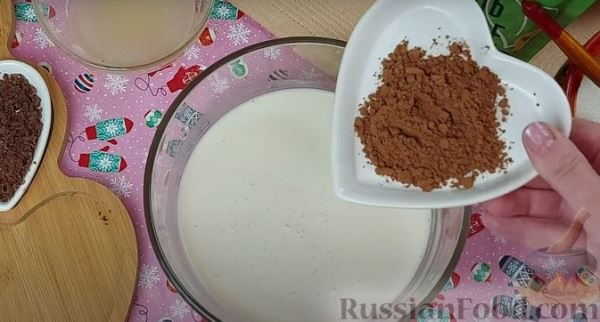 Шоколадный десерт из ряженки
