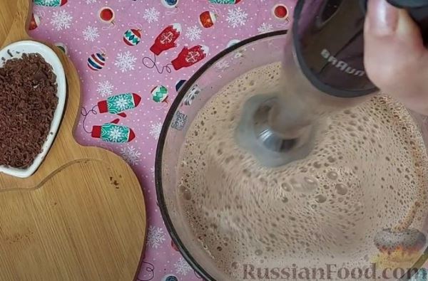 Шоколадный десерт из ряженки