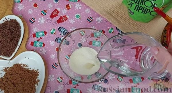 Шоколадный десерт из ряженки