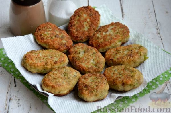 Рыбные котлеты с брокколи
