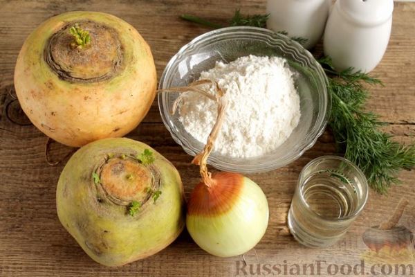 Постные драники из репы с укропом