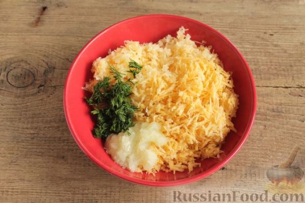 Постные драники из репы с укропом