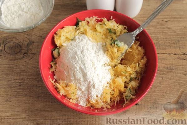 Постные драники из репы с укропом