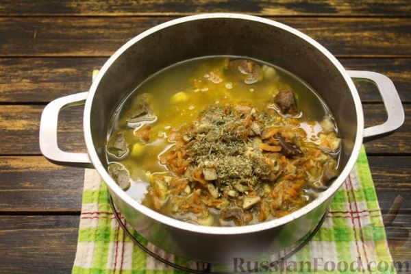 Суп-пюре из печени и шампиньонов