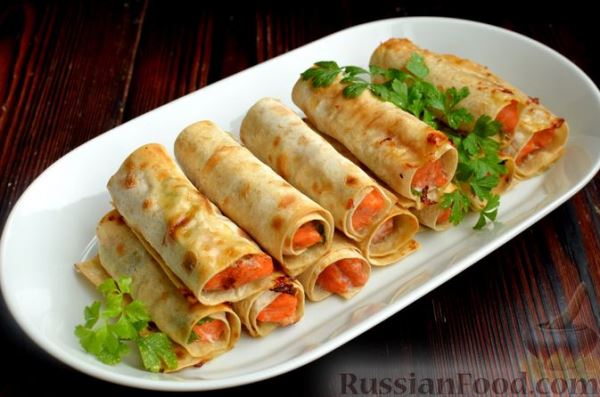 Форель, запечённая в лаваше
