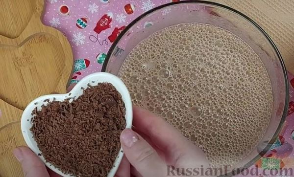Шоколадный десерт из ряженки