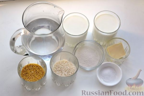 Рисово-пшённая каша на молоке