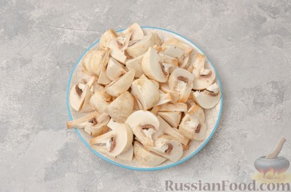 Булгур со свининой и грибами (на сковороде)